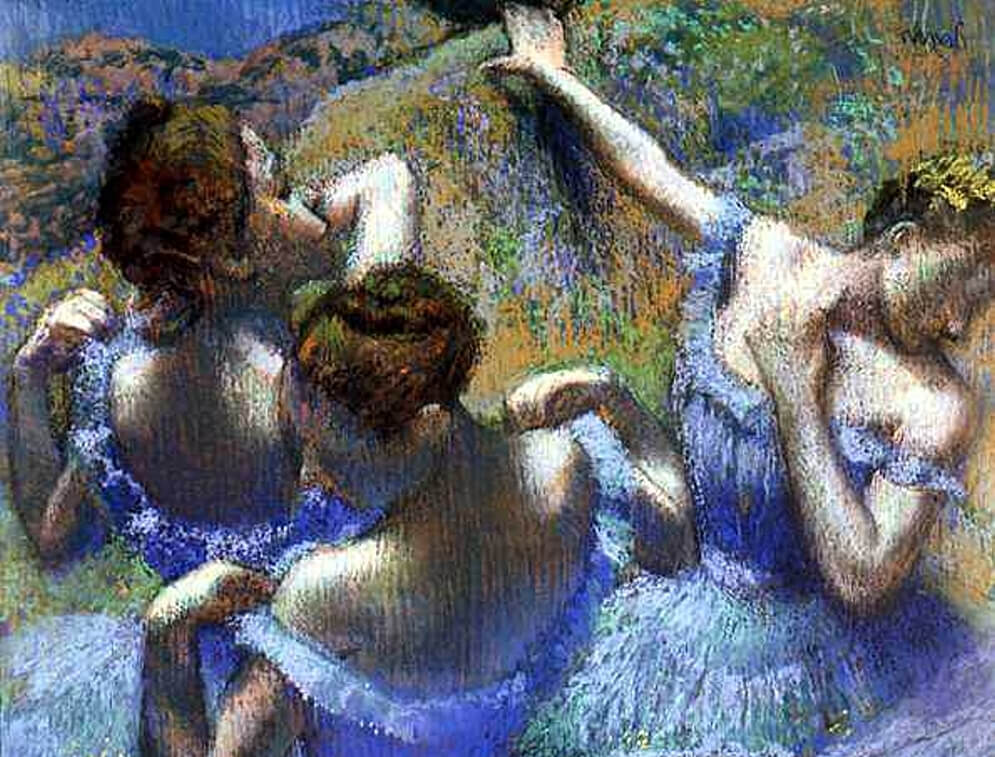 картина Голубые танцовщицы Эдгар Дега