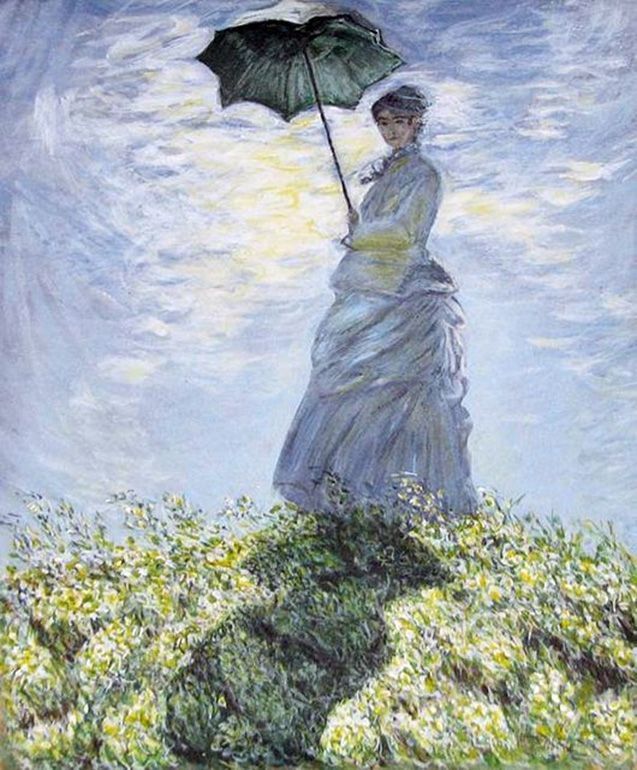 Моне Женщина с зонтиком