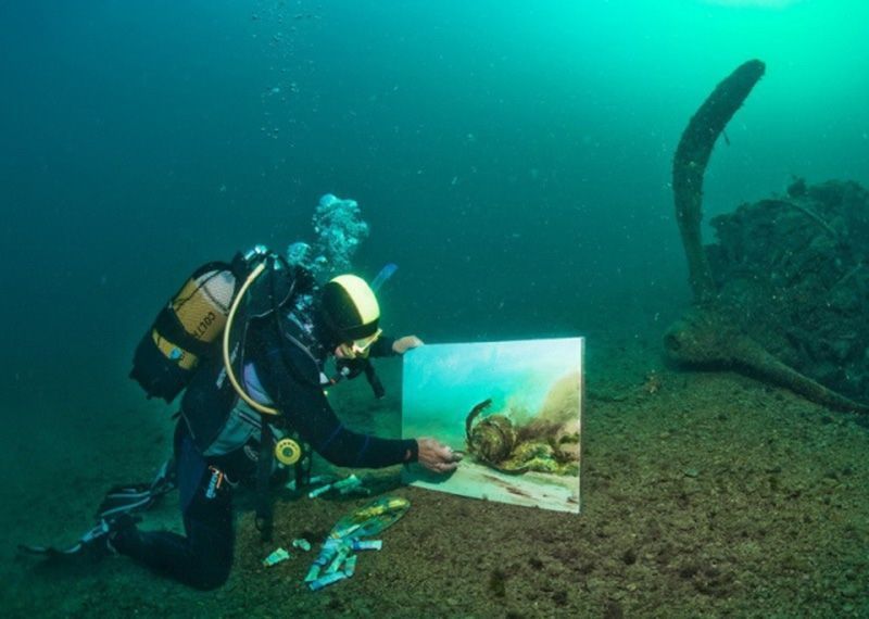 Рисование под водой