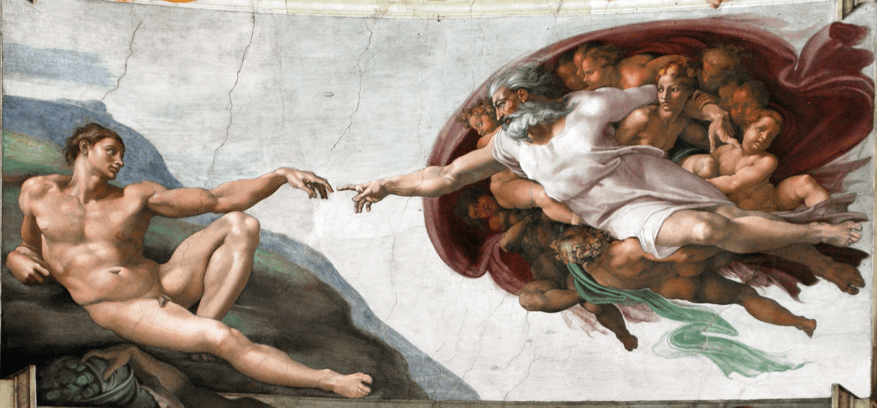 «Сотворение Адама» Микеланджело
